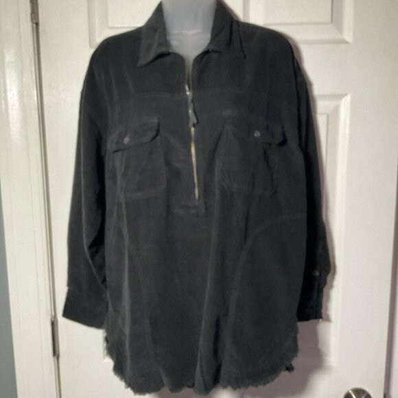 Aerie NWT Brown Corduroy Pullover 1/4 Zip Long Sleeve Top Shirt Casual XS - Picture 1 of 12